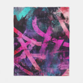 Ruwe stedelijke graffiti-kunst met vette verfstrek fleece deken (Voorkant)