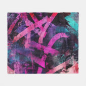 Ruwe stedelijke graffiti-kunst met vette verfstrek fleece deken (Voorkant (Horizontaal))