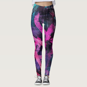 Ruwe stedelijke graffiti-kunst met vette verfstrek leggings