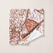 Ruwe steen in roombruin bad handdoek (Wasdoekje)