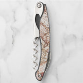 Ruwe steen in roombruin kurkentrekker (Voorkant)