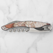 Ruwe steen in roombruin kurkentrekker (Achterkant)