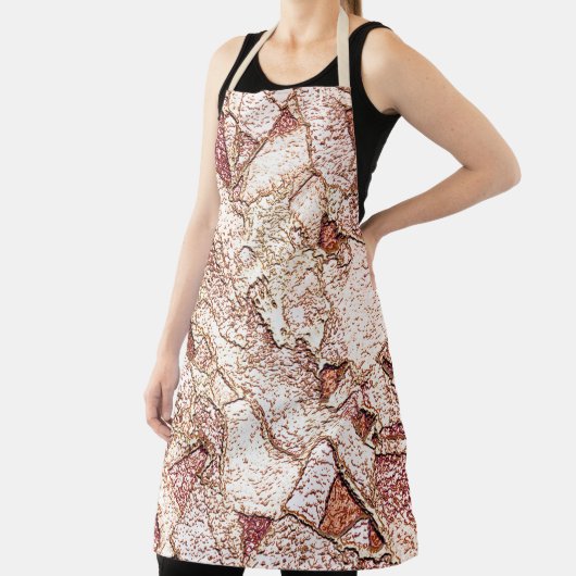 Ruwe steen in roombruin schort (Insitu)