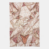 Ruwe steen in roombruin theedoek (Verticaal)