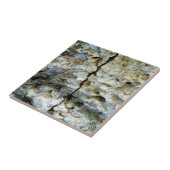 Ruwe steen met barst tegeltje (Zijkant)