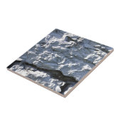 Ruwe steenstructuur, witte baksteen tegeltje (Zijkant)