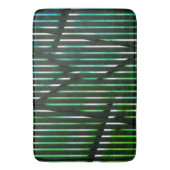 Ruwe strepen over een groen gekleurd abstract ontw badmat (Voorkant Verticaal)