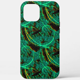 Ruwe textuur donkergroene cyaan met bruine kraters Case-Mate iPhone case