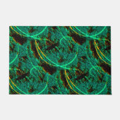 Ruwe textuur donkergroene cyaan met bruine kraters deurmat (Voorkant)