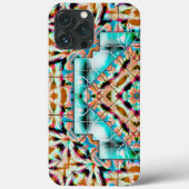 Ruwe textuurmix met zilverborden, kaleidoscoop Case-Mate iPhone case (Achterkant)