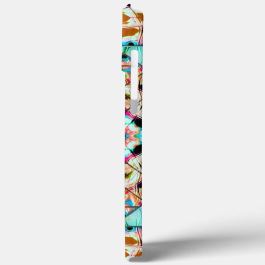 Ruwe textuurmix met zilverborden, kaleidoscoop Case-Mate iPhone case (Achterkant / Links)