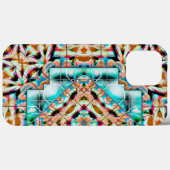Ruwe textuurmix met zilverborden, kaleidoscoop Case-Mate iPhone case (Achterkant (horizontaal))