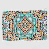 Ruwe textuurmix met zilverborden, kaleidoscoop golfhanddoek (Horizontaal)