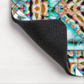 Ruwe textuurmix met zilverborden, kaleidoscoop muismat (Hoek)