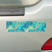 Ruwe turquisstructuur bumpersticker (Op auto)