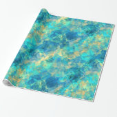 Ruwe turquisstructuur cadeaupapier (Uitgerold)