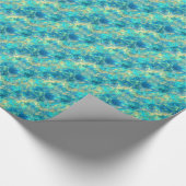 Ruwe turquisstructuur cadeaupapier (Hoek)