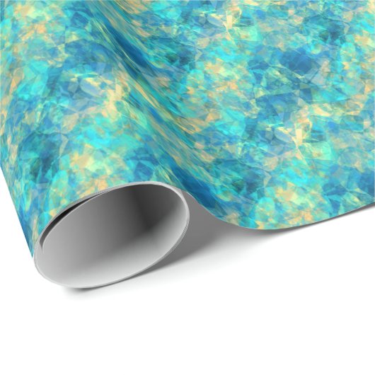 Ruwe turquisstructuur cadeaupapier (Rol Hoek)