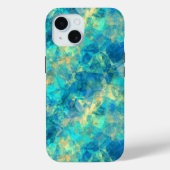 Ruwe turquisstructuur Case-Mate iPhone case (Achterkant)