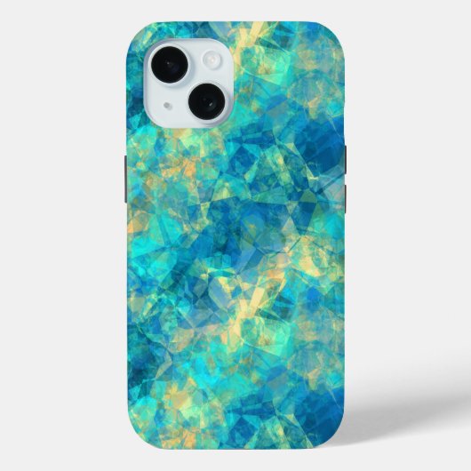 Ruwe turquisstructuur Case-Mate iPhone case (Achterkant)