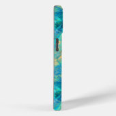 Ruwe turquisstructuur Case-Mate iPhone case (Achterkant / Rechts)