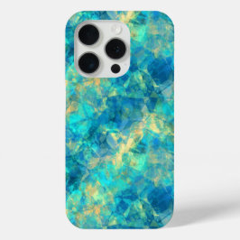 Ruwe turquisstructuur iPhone 15 pro case