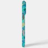 Ruwe turquisstructuur Case-Mate iPhone case (Achterkant / Rechts)