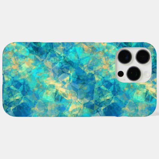 Ruwe turquisstructuur Case-Mate iPhone case (Achterkant (horizontaal))