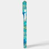 Ruwe turquisstructuur Case-Mate iPhone case (Achterkant / Links)