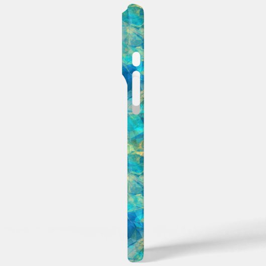 Ruwe turquisstructuur Case-Mate iPhone case (Achterkant / Links)