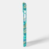 Ruwe turquisstructuur Case-Mate iPhone case (Achterkant / Links)