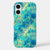Ruwe turquisstructuur Case-Mate iPhone case (Achterkant)
