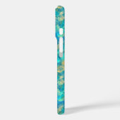 Ruwe turquisstructuur Case-Mate iPhone case (Achterkant / Links)