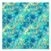 Ruwe turquisstructuur foto afdruk (Voorkant)