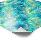 Ruwe turquisstructuur foto afdruk (Hoek)