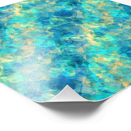 Ruwe turquisstructuur foto afdruk (Hoek)