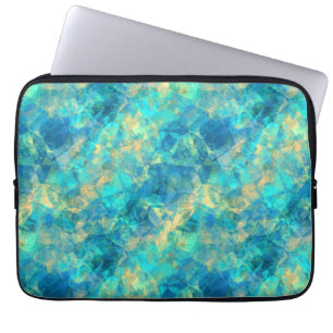 Ruwe turquisstructuur laptop sleeve