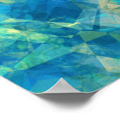 Ruwe turquisstructuur poster (Hoek)