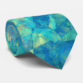 Ruwe turquisstructuur stropdas (Opgerold)
