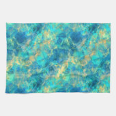 Ruwe turquisstructuur theedoek (Horizontaal)