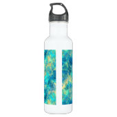Ruwe turquisstructuur waterfles  (Achterkant)