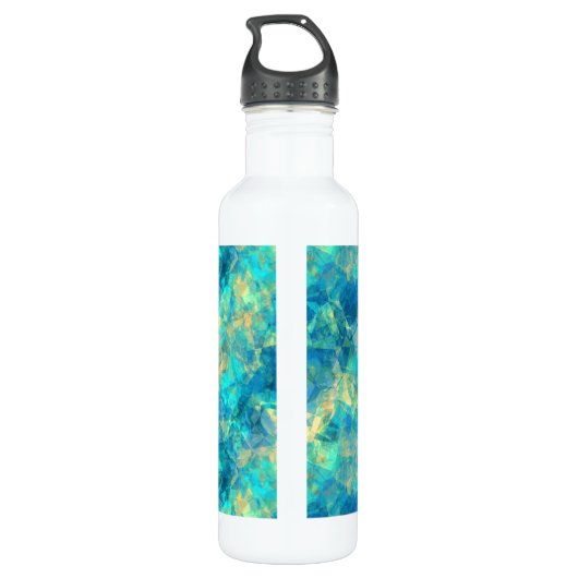 Ruwe turquisstructuur waterfles  (Achterkant)