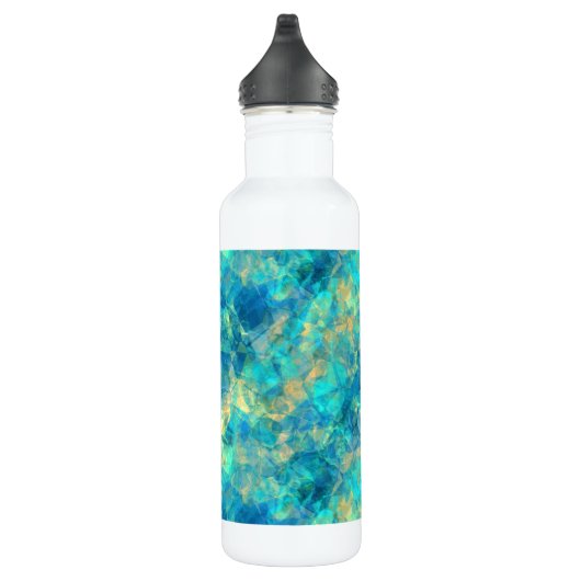 Ruwe turquisstructuur waterfles  (Rechts)