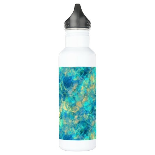 Ruwe turquisstructuur waterfles  (Links)