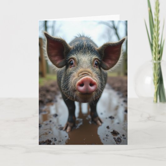 Ruwe Varkens Vaderdag Kaart (Voorkant)