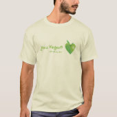 Ruwe vegan met al mijn liefde (groen appelhart) t-shirt (Voorkant)
