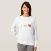 Ruwe vegan met al mijn liefde (rood appelhart) t-shirt (Voorkant volledig)