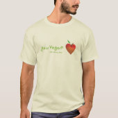 Ruwe vegan met al mijn liefde (rood appelhart) t-shirt (Voorkant)