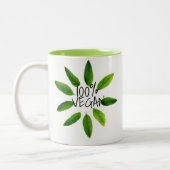 Ruwe vegraan-Mok, 100% VEGAN Tweekleurige Koffiemok (Links)