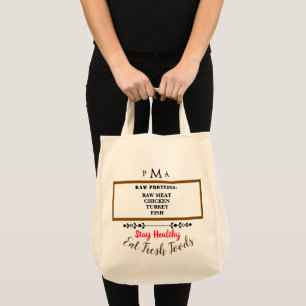 Ruwe Vlees Rode Hart Boodschappen Monogram Omkeerb Tote Bag